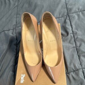 PIGALLE FOLLIES 100 PATENT Christian Louboutin Women Heels size 37.5(7 us)